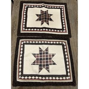 Ruff Hewn Farmhouse Pair Quilted Patchwork Pillow Shams